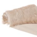 Beige table runner with faux fur surface as a fur band, 24x140cm | Floristik24.ie