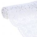 Floristik24 Table runner crochet lace white 30cm x 140cm