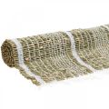 Floristik24 Placemat seagrass natural, white Small table runner placemat 47×33cm