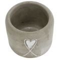 Floristik24 Concrete pot with heart Ø8cm H7cm 6pcs
