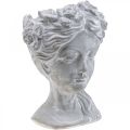 Floristik24 Plant head concrete planter woman&#39;s head white washed H34cm