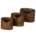 Floristik24 Plant pot deer metal oval rustic set of 3 24cm