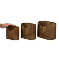 Plant pot deer metal oval rustic set of 3 24cm | Floristik24.ie
