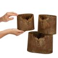 Plant pot deer metal oval