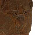 Floristik24 Plant pot rust patina with deer head Ø13.5cm H13cm