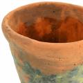 Floristik24 Plant pot cachepot vintage natural clay Ø11.5cm H9cm 3pcs