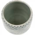 Floristik24 Mini planter, ceramic lantern, plant pot, ceramic decoration with basket pattern Ø8.5cm 6pcs