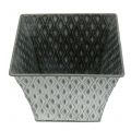 Floristik24 Zinc pot with diamond pattern H11.5cm