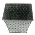 Floristik24 Zinc pot with diamond pattern H15cm