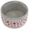 Floristik24 Planter bowl for Advent, planter with stars, concrete decoration Ø20cm H11cm