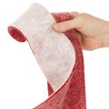 Two-tone pot hinge made of 100% wool as a decorative felt ribbon, white/red, 7.5cm wide, 5m long | Floristik24.ie