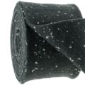 Floristik24 Pot tape felt tape gray with dots 15cm x 5m