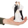 Cake topper of a male couple with cake, 16.5cm | Floristik24.ie