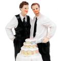 Floristik24 Cake figure male couple with cake 16.5cm