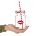 Drinking glass with lid &amp; handle Ø7cm H13.5cm | Floristik24.ie