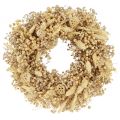 Floristik24 Dried flower wreath bleached decorative wreath cream Ø25cm