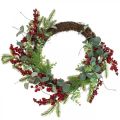 Floristik24 Christmas door wreath illuminated berries LED wreath Ø37cm
