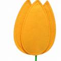 Floristik24 Felt flower tulip yellow summer decoration H88cm