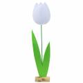 Floristik24 Felt flower tulip white H88cm