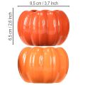 Planter ceramic pumpkin plant pot orange Ø9.5cm H6.5cm 4 pcs | Floristik24.ie