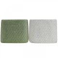 Floristik24 Planter ceramic white green relief mesh 17x17cm H15cm 2pcs