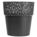 Floristik24 Planter plastic flower pot anthracite Ø11.5cm H12.5cm