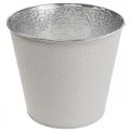 Flower pot metal flower pot pastel white Ø12cm