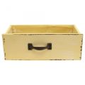 Floristik24 Cachepot plant drawer plant box wood yellow 25×13×9cm