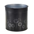 Floristik24 Planter Dandelion Flowerpot Black Ø15.5cm H15.5cm