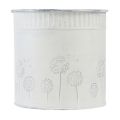 Floristik24 Planter Dandelion Metal Flower Pot White Ø15.5cm H15.5cm