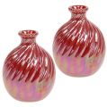 Floristik24 Vase, mini vase mother-of-pearl red Ø7.5cm H10cm 6pcs