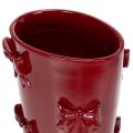 Decorative vase boot with bow