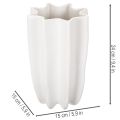 Ribbed vase, tall decorative vase for dried flowers, 24cm | Floristik24.ie