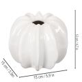 Pumpkin ceramic vase, white, home decoration, 15cm | Floristik24.ie