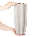 Modern ribbed vase, tall decorative vase for dried flowers, 38cm | Floristik24.ie