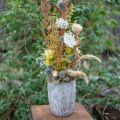 Floristik24 Vase Concrete White Flower vase with relief flowers vintage Ø18cm