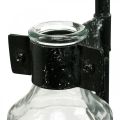 Floristik24 Decorative vase decorative bottle with metal stand black Ø16cm