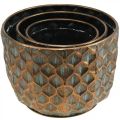 Floristik24 Vintage flower pot cachepot copper colored Ø22/28/35cm set of 3