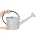 Vintage metal watering can, silver-grey, stylish garden decoration, flower vase, L53cm H29cm | Floristik24.ie