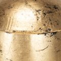 Vintage gold bell with black velvet ribbon, H15cm | Floristik24.ie