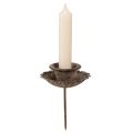 Vintage tapered candle holder for sticking Ø8.5cm H11.5cm 4pcs | Floristik24.ie