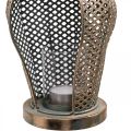 Floristik24 Vintage Lantern Owl Garden Lantern Tealight Holder Gold H29cm