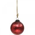 Floristik24 Vintage Christmas balls glass Christmas tree balls red Ø10cm 2pcs