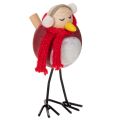 Floristik24 Decorative bird figurine with scarf, winter decoration, 11cm, 4 pieces