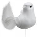 Wedding decoration, doves on wire, wedding doves white H4.5cm 12pcs