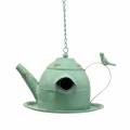 Floristik24 Birdhouse teapot for hanging mint green H15cm