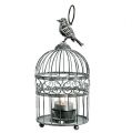 Floristik24 Bird cage with tealight glass Ø10.5cm H21cm gray