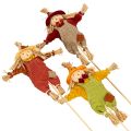 Decorative scarecrow figure on a stick for crafting and plants, 60cm | Floristik24.ie