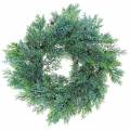 Floristik24 Artificial juniper wreath with cones and berries green 48cm