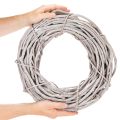 Willow wreath decoration, wreath made of whitewashed branches, 40cm | Floristik24.ie